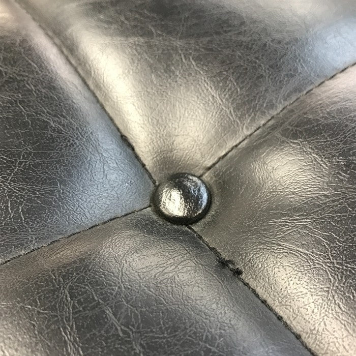 karimoku カリモク オットマン ヴィンテージ レトロ 家具 スツール ブラック 中古 T1