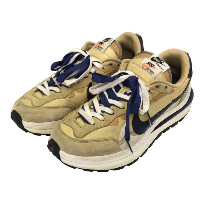 NIKE × SACAI ヴェイパーワッフル スニーカー メンズ ローカット コラボ VAPORWAFFLE ベージュ/ネイビー/ホワイト 27.5cm DD1875-200 中古 T1