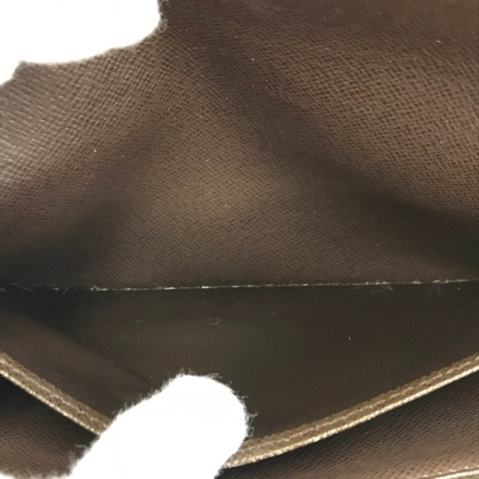 LOUIS VUITTON ルイヴィトン ダミエ エベヌ ポルトフォイユサラ 長財布 2つ折り 旧型 ブラウン N61734 中古 T1