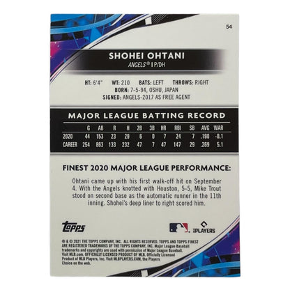 TOPPS MLBカード FINEST SHOHEI OHTANI ANGELS #54 中古 IT2