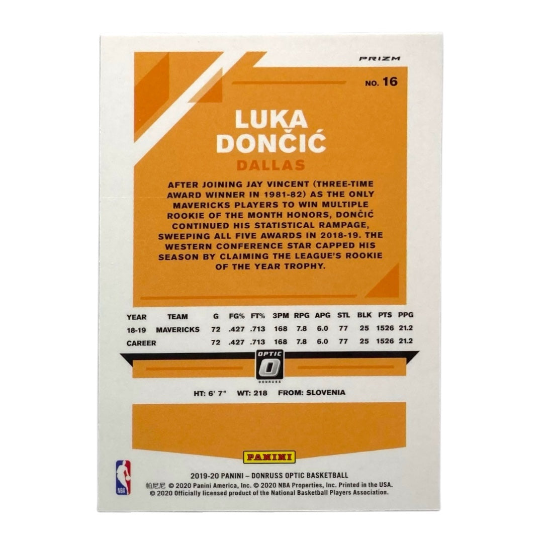 PANINI NBAカード DONRUSS OPTIC PRIZM LUKA DONCIC DALLAS MAVERICKS #16 中古 IT2