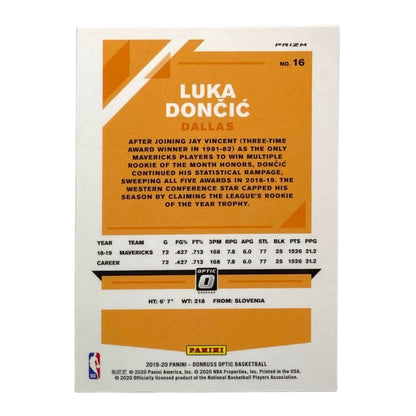 PANINI NBAカード DONRUSS OPTIC PRIZM LUKA DONCIC DALLAS MAVERICKS #16 中古 IT2