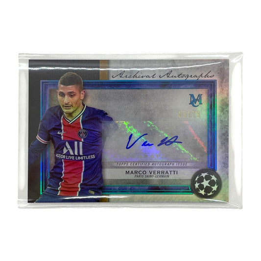 TOPPS サッカーカード MUSEUM COLLECTION ARCHIVAL AUTOGRAPH MARCO VERRATTI PARIS SAINT GERMAIN 45/75 #AA-MV 中古 IT1