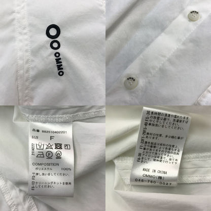 OMMO シャツ レディース 長袖 ポリエステル ワイドスリーブ 変形 ホワイト Fサイズ 882510402201 中古 T1