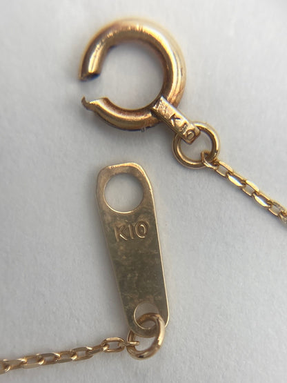 K10 3粒 人工石 ネックレス 中古 D4