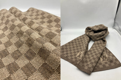 LOUIS VUITTON ルイヴィトン ダミエ エシャルプ・プティ マフラー 402330 中古 D4