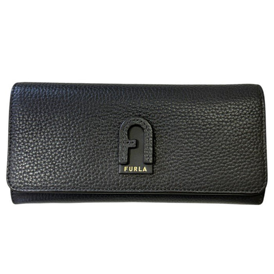 FURLA フルラ フラップ 長財布 WP00243 BX0335 グレー レディース レザー 小銭入れ カード入れ 中古 W1