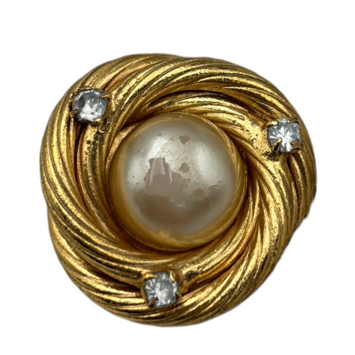 CHANEL シャネル フェイクパール イヤリング レディース 両耳 ブランド アクセサリー 中古 W4