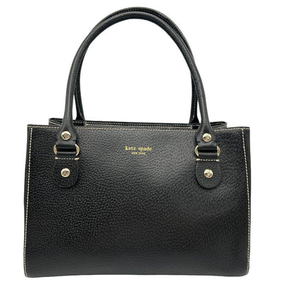 kate spade ケイトスペード スクエア トートバッグ 鞄 レディース ブラック レザー かわいい 中古 W４