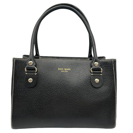 kate spade ケイトスペード スクエア トートバッグ 鞄 レディース ブラック レザー かわいい 中古 W４