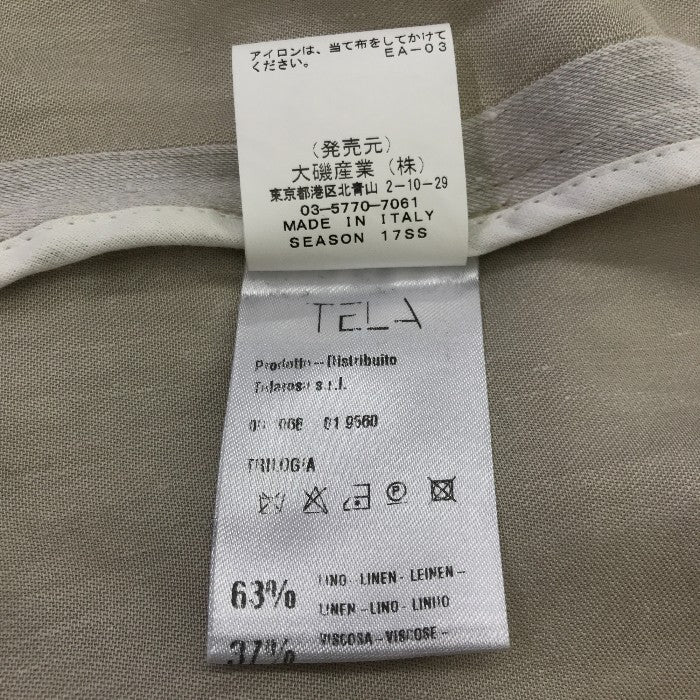 TELA9 テラ 麻混 ブルゾン アウター 秋 春 薄目 レディース 中古 KW1