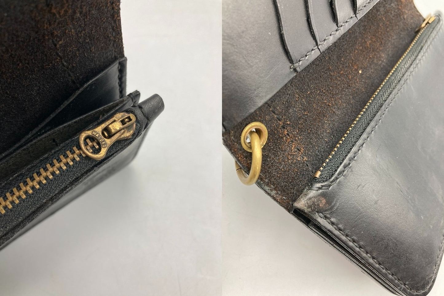 BACKDROP Leathers バックドロップレザーズ バスケットウォレット 中古 D4