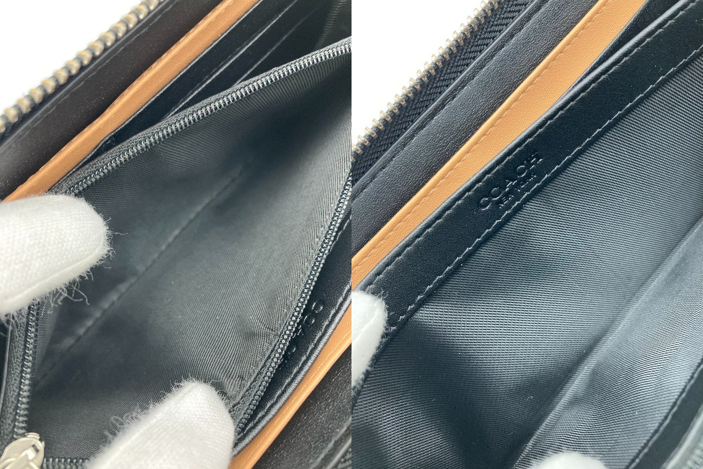 COACH コーチ レキシントン サフィアーノ レザー アコーディオン ジップ アラウンド F74769 長財布 中古 D4
