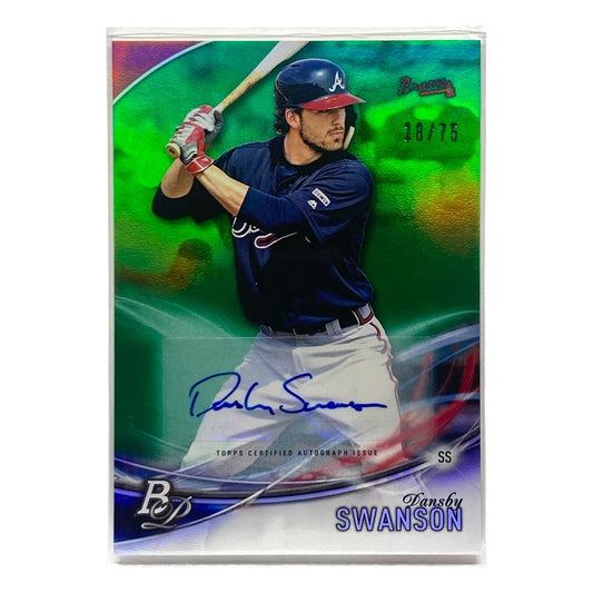 TOPPS MLBカード BOWMAN PLATINUM DANSBY SWANSON BRAVES 18/75 #TPA-DS 中古 IT2