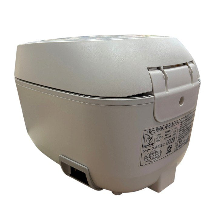 SHARP シャープ IH炊飯ジャー 3合炊き keyword キーワードホワイト KS-H5E7-KW 炊飯器 キッチン家電 米 調理器具 中古 W４