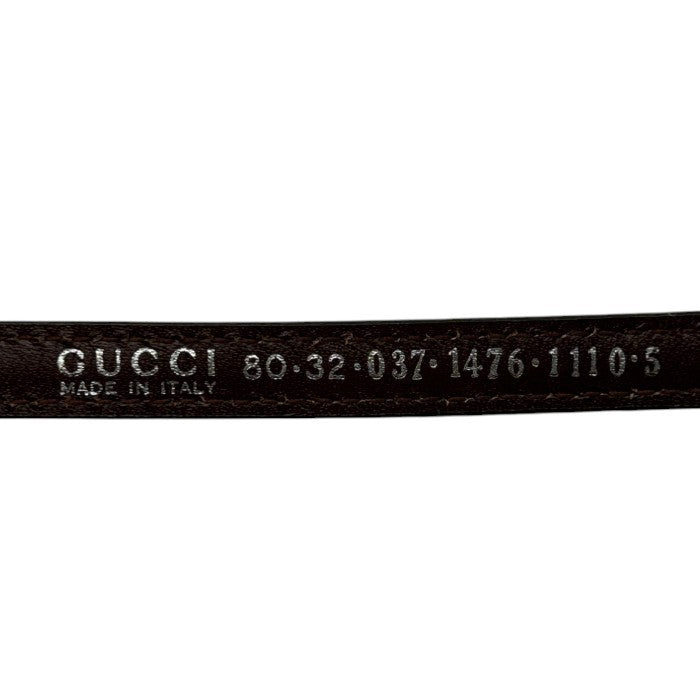 GUCCI グッチ レディース ベルト 037 1476 1110 5 ブランド ブラウン パテント レザー 中古 W４