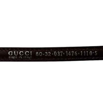 GUCCI グッチ レディース ベルト 037 1476 1110 5 ブランド ブラウン パテント レザー 中古 W４