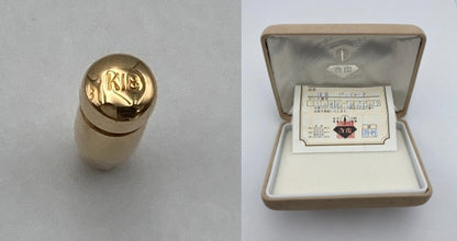 K18 三日月型 ピンブローチ/ラペルピン 中古 D4