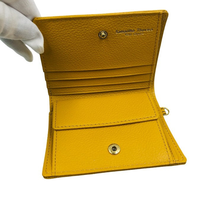 Samantha Thavasa Petit Choice サマンサタバサプチチョイス ×ハリーポッター ハッフルパフ 二つ折り財布 イエロー コンパクト コラボ レディース かわいい 中古 KW1