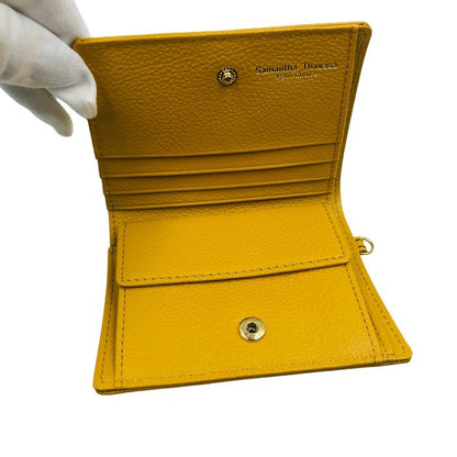 Samantha Thavasa Petit Choice サマンサタバサプチチョイス ×ハリーポッター ハッフルパフ 二つ折り財布 イエロー コンパクト コラボ レディース かわいい 中古 KW1