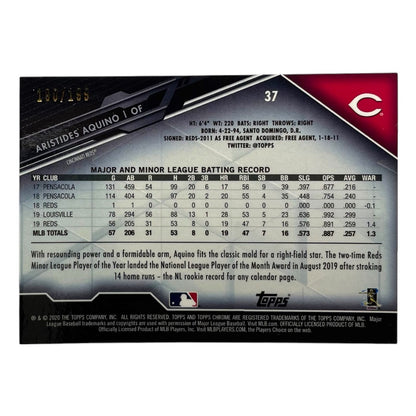 TOPPS MLBカード CHROME ARISTIDES AQUINO CINCINNATI REDS /199 #37 中古 IT2