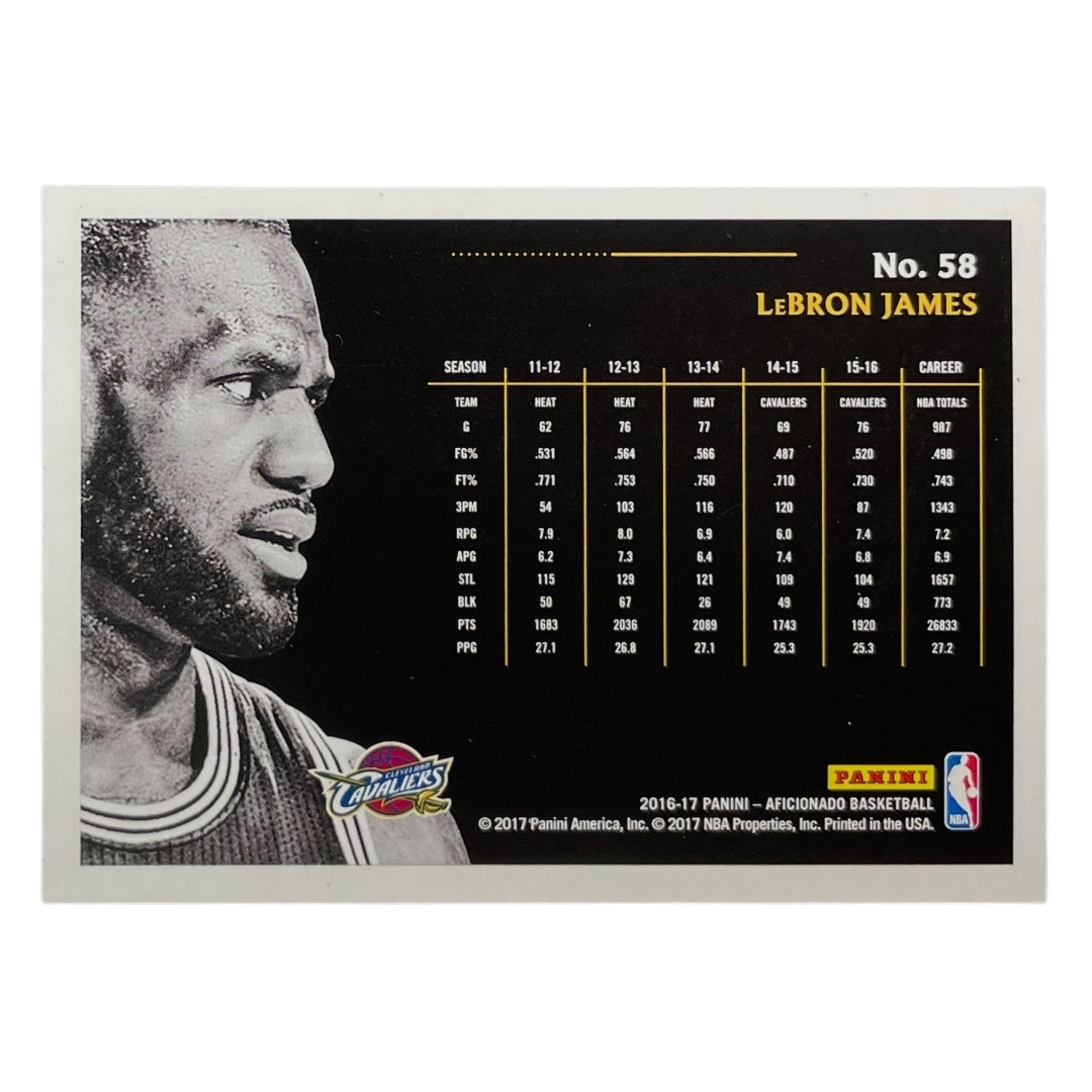 PANINI NBAカード AFICIONADO LEBRON JAMES CAVALIERS #58 中古 IT2