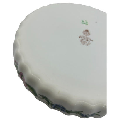 ROYAL WORCESTER ロイヤルウースター ハーブ ローズマリー キッシュプレート 皿 洋食器 ブランド 蝶々 フラワー 花 中古 W４