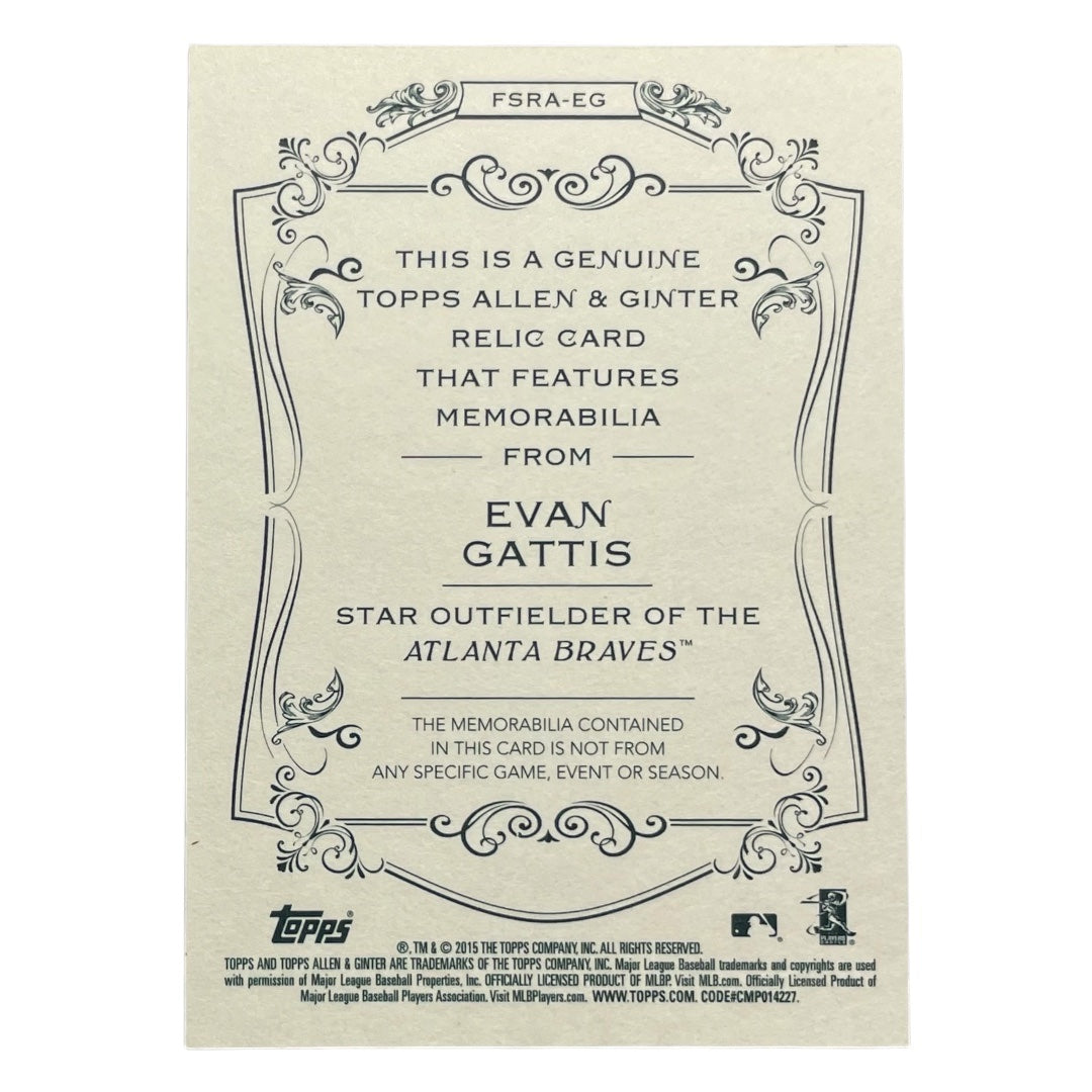 TOPPS MLBカード ALLEN & GINTER EVAN GATTIS ATLANTA BRAVES #FSRA-EG 中古 IT2