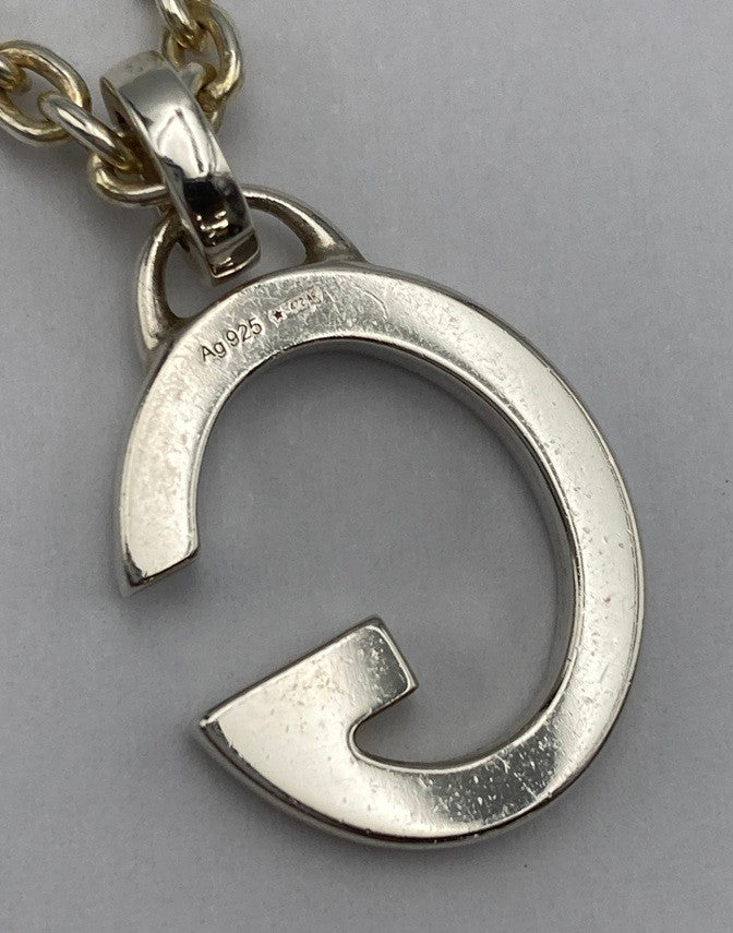 GUCCI グッチ Gモチーフ ネックレス シルバー925 ユニセックス 中古 D4