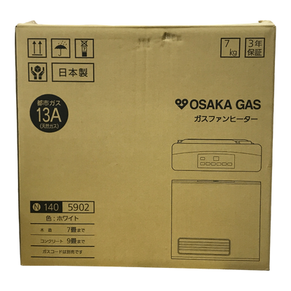 ノーリツ 大阪ガス ガスファンヒーター ホワイト 2.44kw 都市ガス用 木造7畳まで/コンクリート9畳まで 140-5902 GFH-2406S 中古 T1