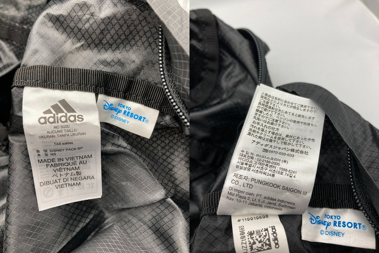 adidas×TOKYO Disney RESORT アディダス 東京ディズニーリゾート 35周年記念 リュックサック 中古 D4