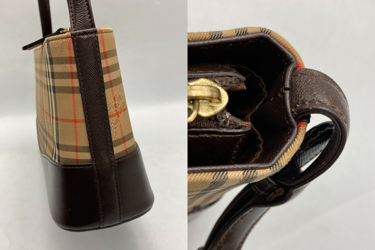 BURBERRY バーバリー ノバチェック シャドーホース ワンショルダーバッグ 中古 D4