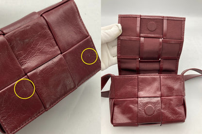 BOTTEGA VENETA CANDY CASSETTE  ボッテガヴェネタ キャンディカセット ショルダーバッグ バーガンディ 中古 D4