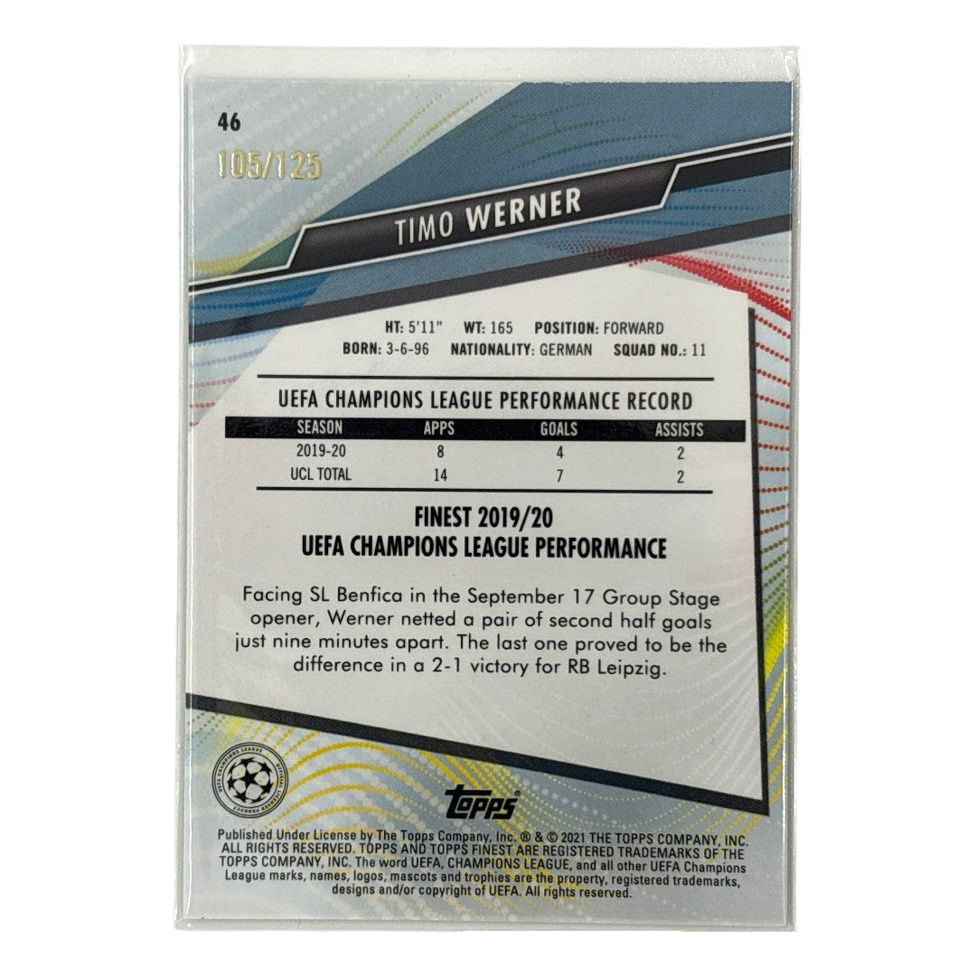 TOPPS サッカーカード FINEST TIMO WERNER CHELSEA 105/125 #46 中古 IT1