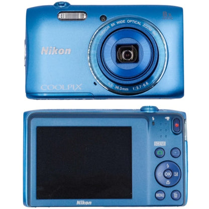 ジャンク品 Nikon デジタルカメラ COOLPIX S3600 8倍ズーム 2005万画素 コバルトブルー S3600BL 中古 a1