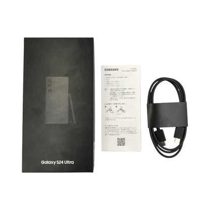 SAMSUNG Galaxy S24 Ultra 256GB スマートフォン 5G SIMフリー チタニウムブラック フラッグシップモデル スタイラスペン SM-S928Q 中古 T1