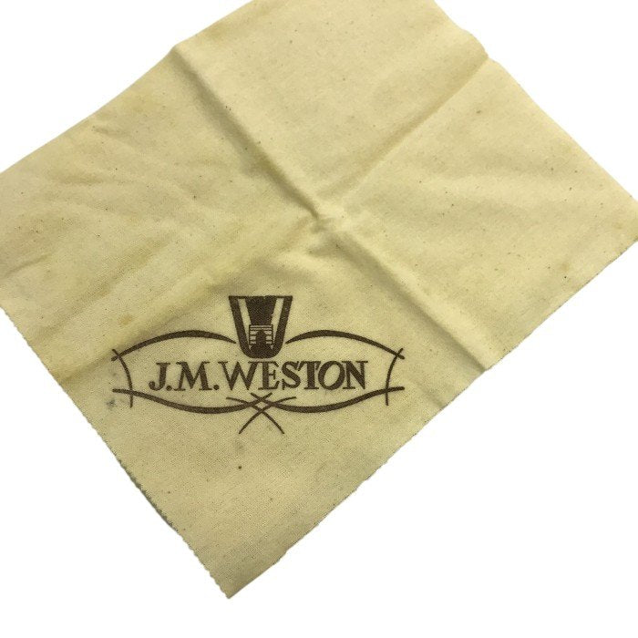 J.M.WESTON シューケアセット 靴磨き 黒クリーム 木製ブラシ お手入れ ブラウン 中古 T1