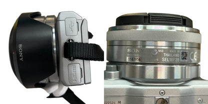 SONY ソニー ミラーレス一眼 NEX-5N ダブルレンズキット デジタルカメラ 家電 撮影 バッテリー付 中古 W４