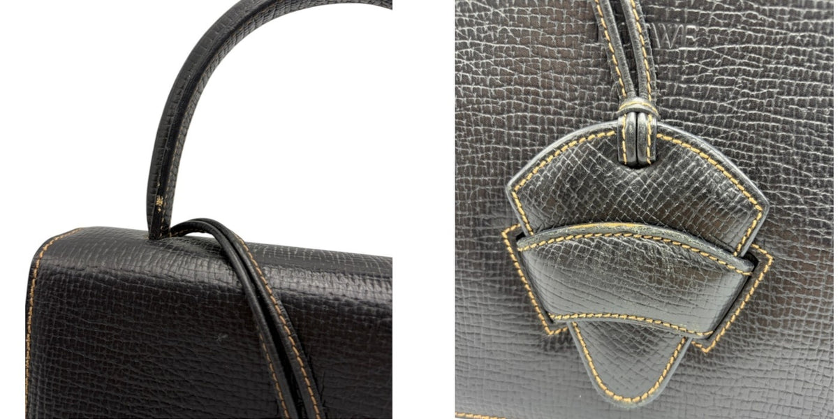 LOEWE ロエベ バルセロナ ハンドバッグ レディース レザー 2way ブラック 鞄 ブランド 本革 小さめ 中古 W４