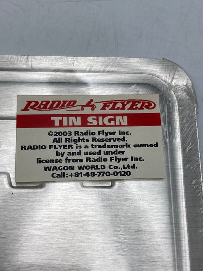 RADIO FLYER ラジオフライヤー TIN SIGN 看板 プレート ONLY TOWED AWAY 中古 D4