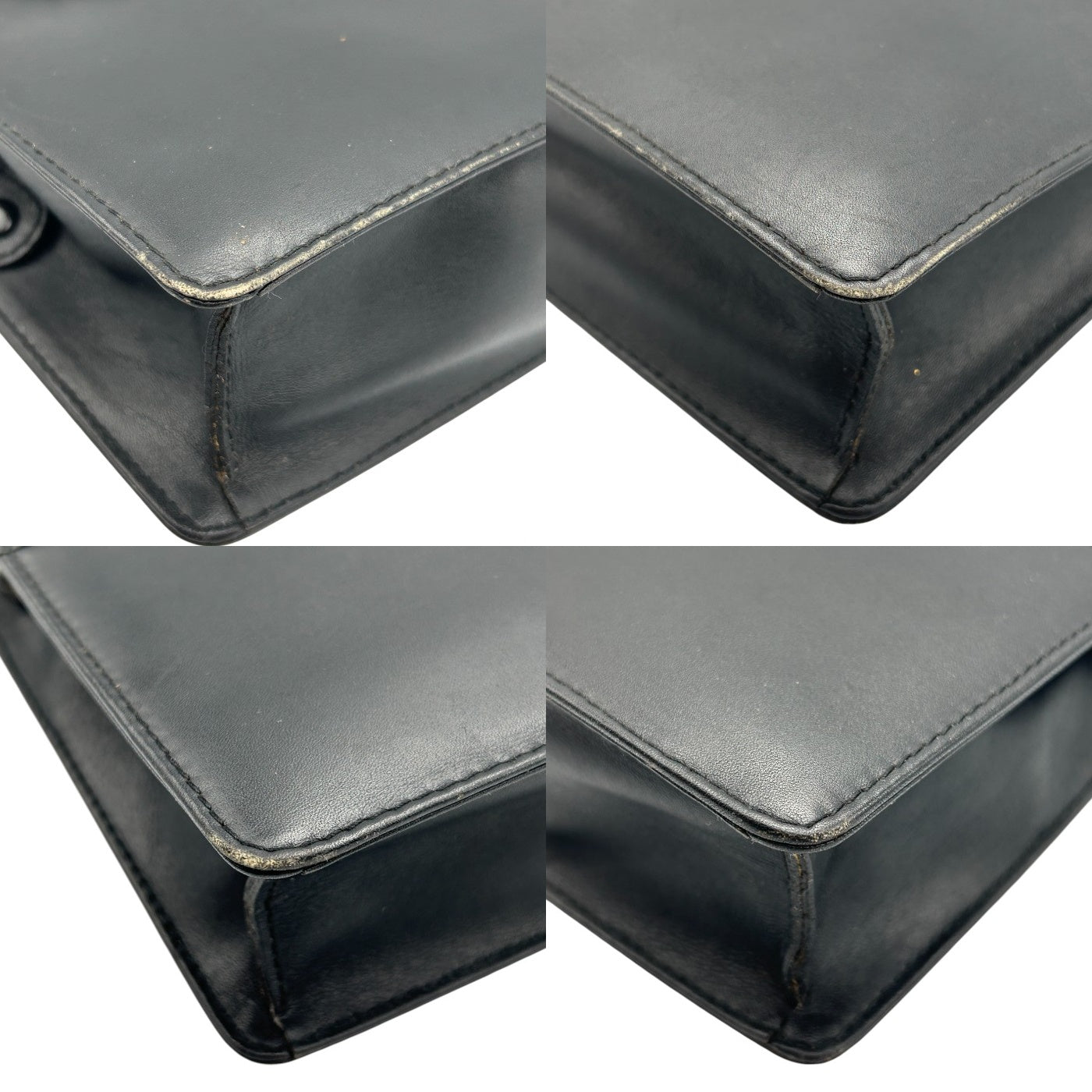 dunhill ダンヒル レザー セカンドバッグ 本革 鞄 クラッチバッグ メンズ ビジネス おでかけ 中古 W４