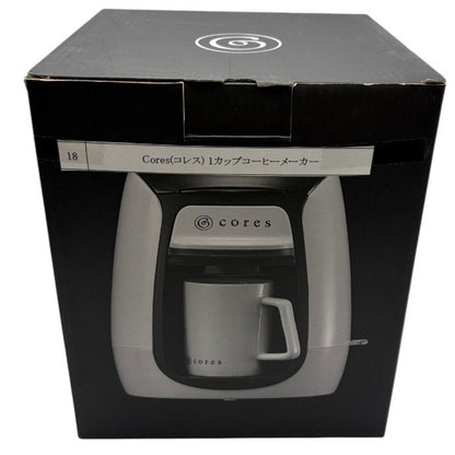 未使用品 Cores コレス 1カップ コーヒーメーカー C312WH キッチン家電 オートオフ機能 コンパクト 専用マグカップ 中古 W４