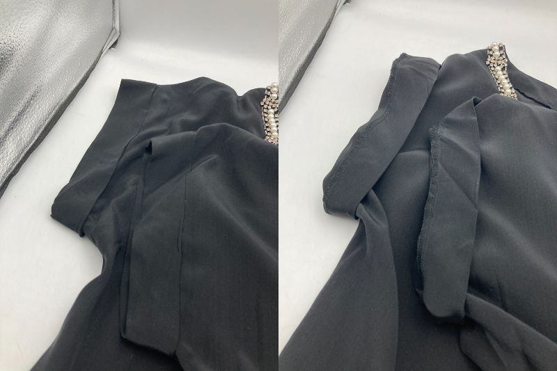 Diagram ダイアグラム コサージュヘムOP ビジュー ワンピース サイズ36 中古 D4