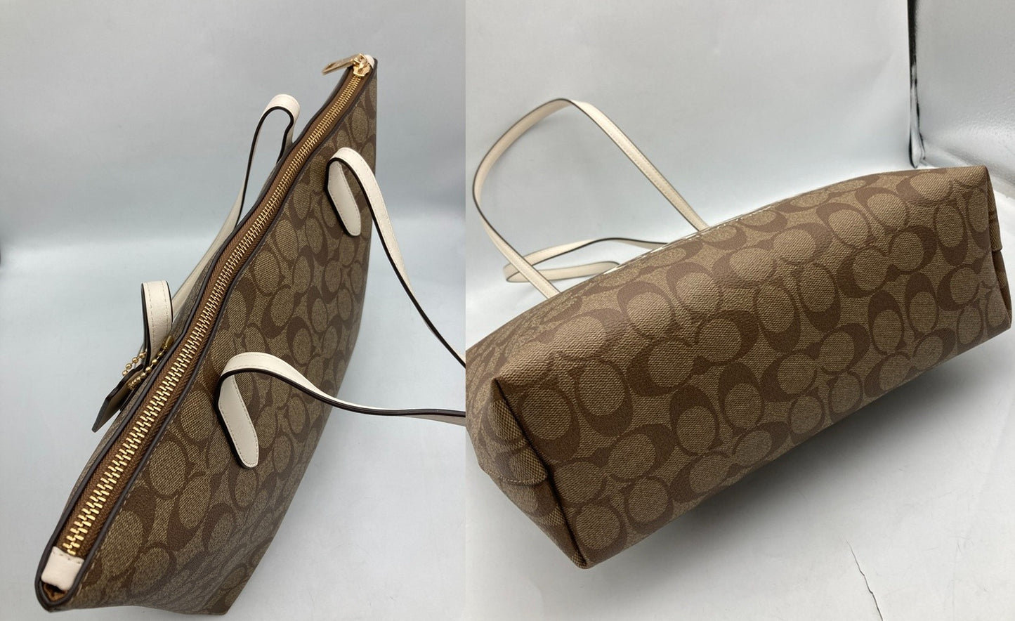COACH コーチ シグネチャー ウインターロゴ ホース＆スレイ トートバッグ CN626 中古 D4