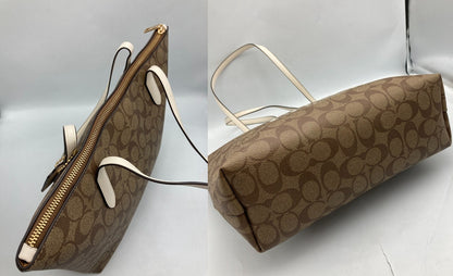 COACH コーチ シグネチャー ウインターロゴ ホース＆スレイ トートバッグ CN626 中古 D4