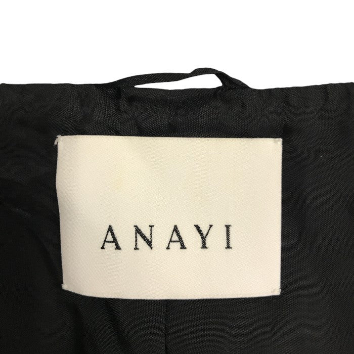 ANAYI アナイ モノトーンワッフルペプラムジレ レディース オールシーズン ベスト ブラック 36サイズ 10232710220 中古 Mk1