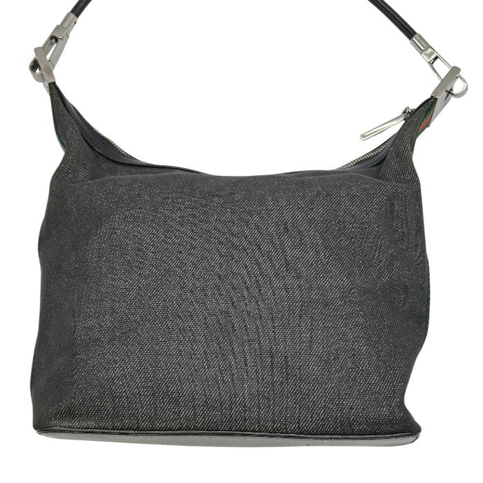 GUCCI グッチ シェリーライン デニム ワンショルダー バッグ 01234 002122 鞄 肩掛け レザー キャンバス ブランド 中古 W1