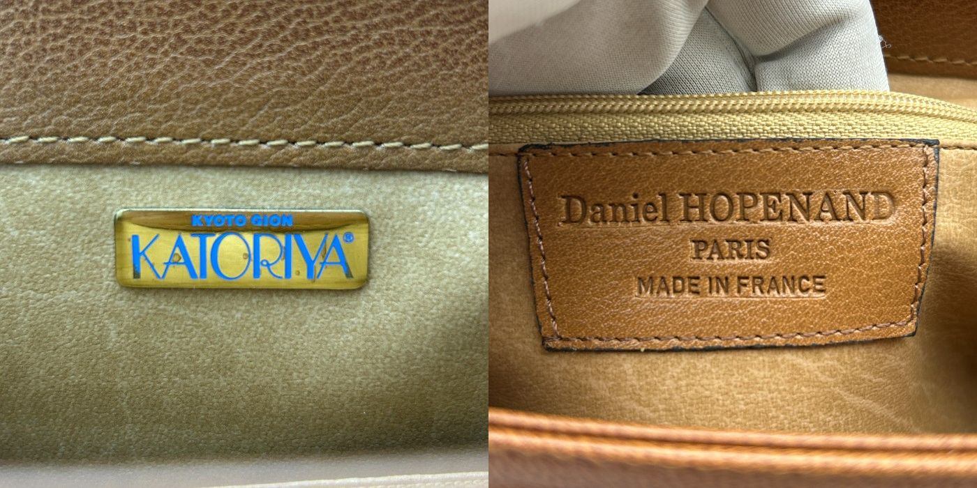 DANIEL HOPENAND 香鳥屋 KATORIYA レザー 2WAY バッグ 鞄 本革 ショルダー ハンド ブラウン 中古 W４