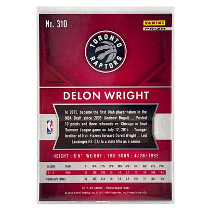 PANINI NBAカード PRIZM DELON WRIGHT TORONTO RAPTORS #310 中古 IT1