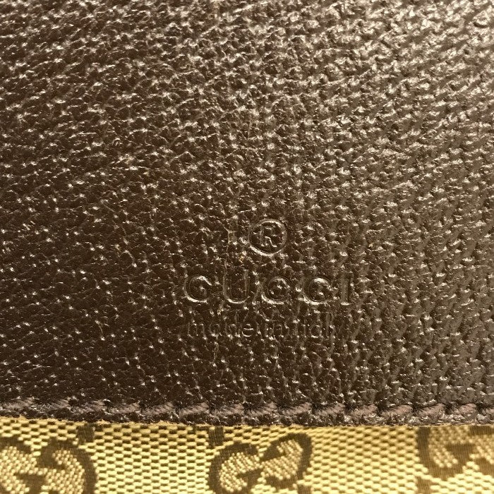 GUCCI グッチ ボディバッグ メンズ GGキャンバス/レザー ウエストポーチ 斜め掛け ショルダーバッグ ベージュ/ブラウン 28566 中古 T1